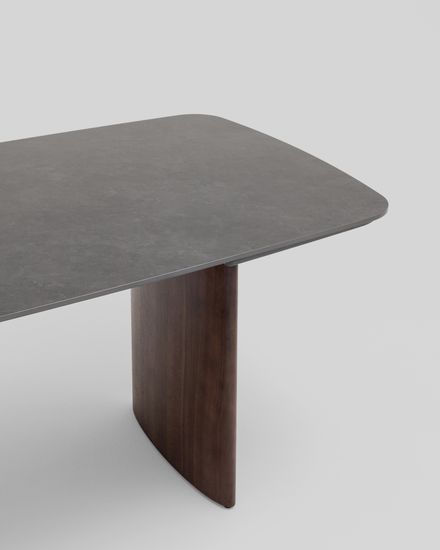 Стол обеденный Giant раскладной 180-260х90 см керамика темная