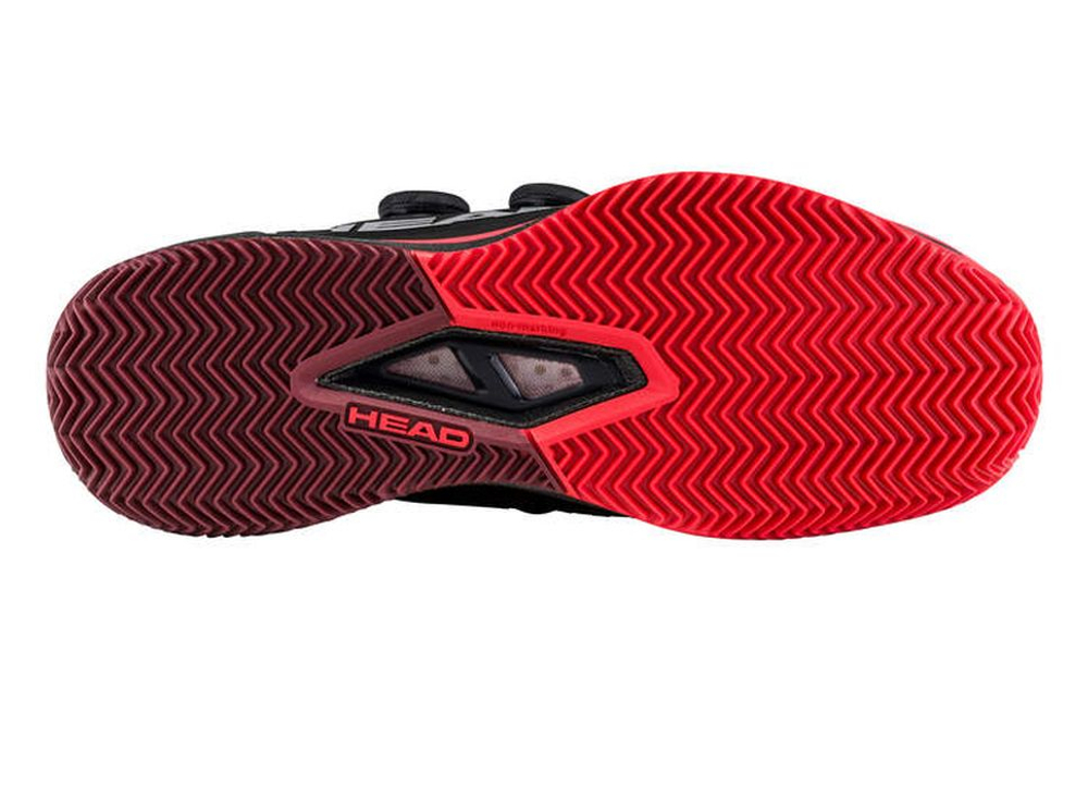 Мужские кроссовки теннисные Head Endure Pro Boa Clay - black/red