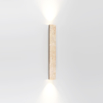 6625/10WL HIGHTECH ODL25 181 Настенный св-к Up Down металл/камень (травертин)/бежевый IP20 10W CRI>90 3000K 220V TRAVERTINO