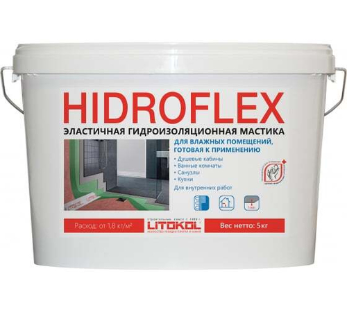 Мастика гидроизоляционная Litokol Hidroflex зеленый 5 кг