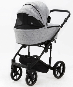 Детская коляска Adamex Zico 2 в 1 Z-TK03B СВ.СЕРАЯ КРУПНАЯ БЕРЕЗКА