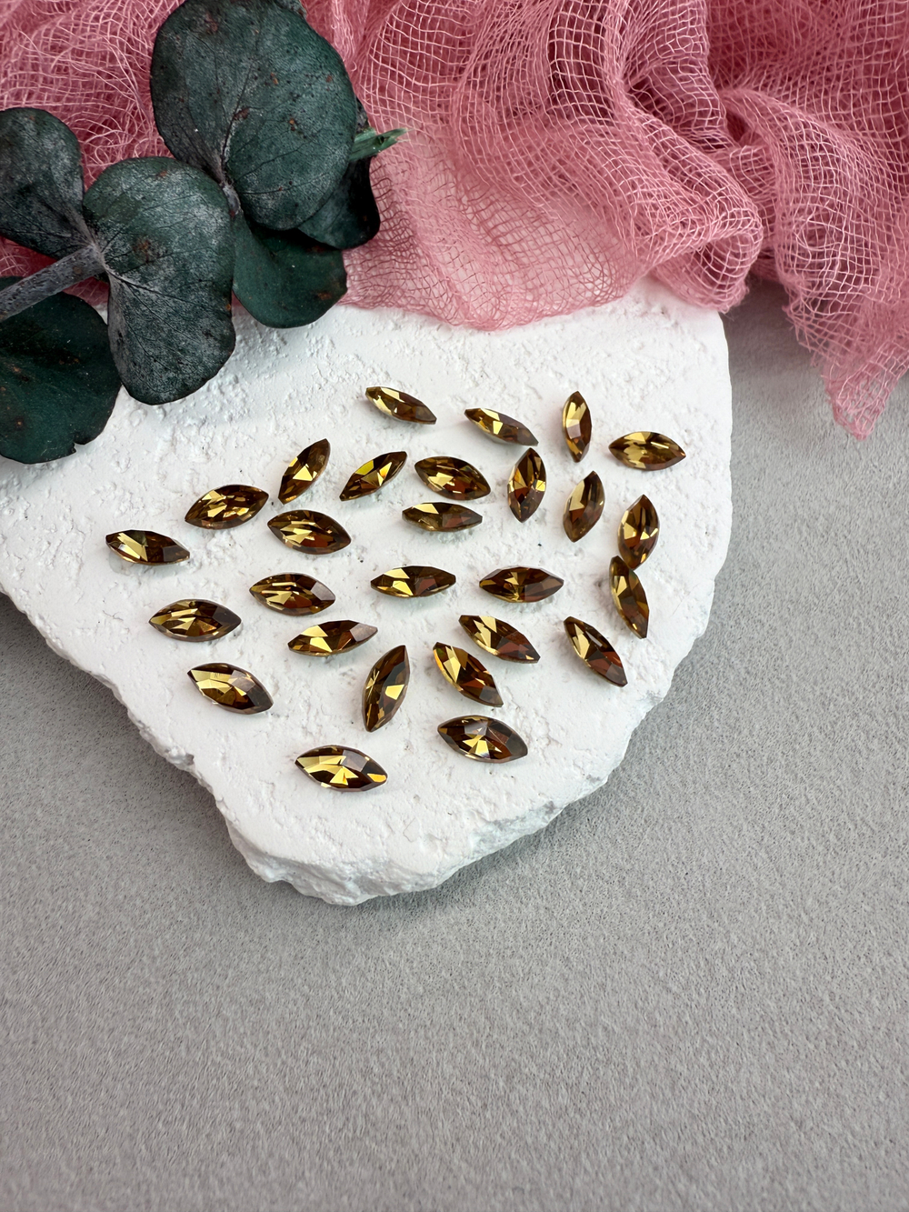 Наветт Navette 10*5 мм, Light smoke topaz