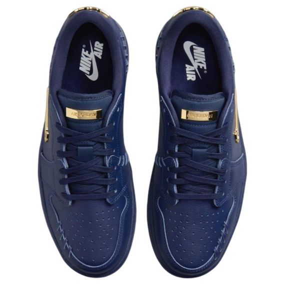 Jordan Air Jordan 1 Винтажные баскетбольные кроссовки Low Топ Морской синий Женские