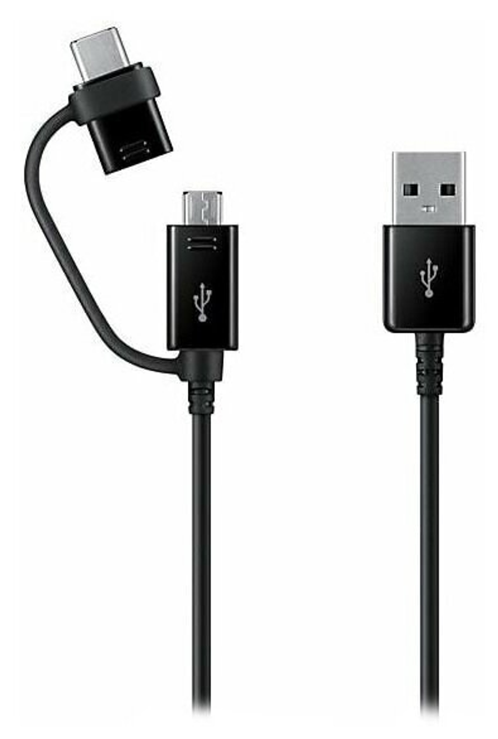 АЗУ Samsung USB-A с кабелем Type-C PD black