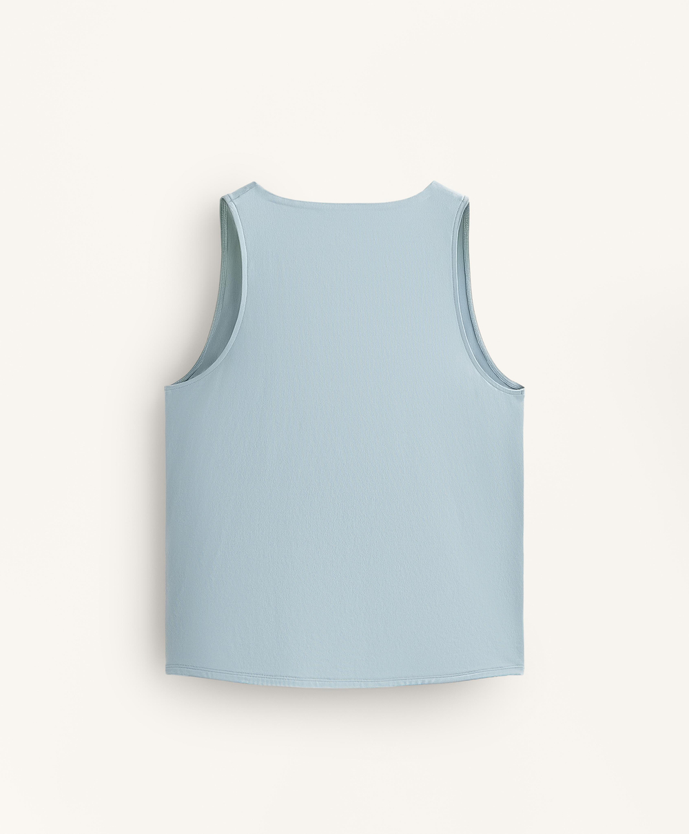 OYSHO Майка Comfortlux с перекрестными деталями, пыльно-синий