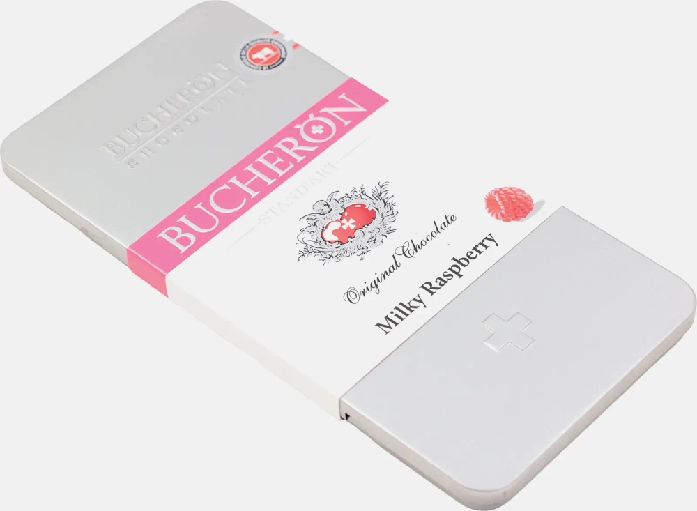 Шоколад молочный с кусочками малины Bucheron Standart 100г