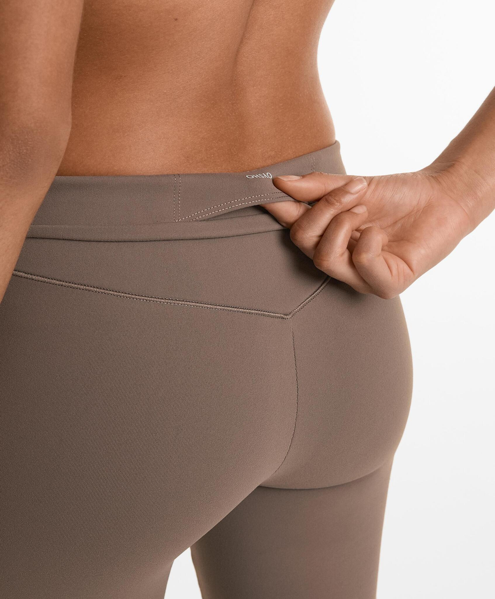 OYSHO Леггинсы-велосипедки полиамидные хлопковые с высокой посадкой 20 см, ладан