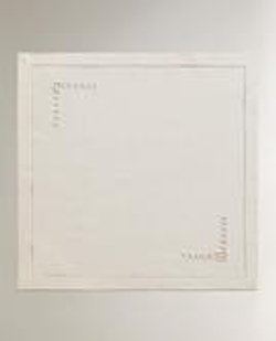 ZARA HOME НАБОР ЛЬНЯНЫХ САЛФЕТОК С МЕРЕЖКОЙ (2 ШТ.), ЭКРЮ