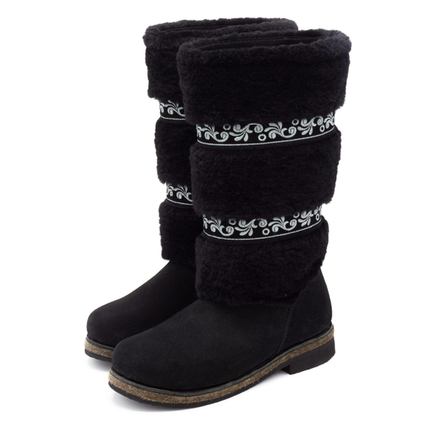 Унты женские из мутона и замши