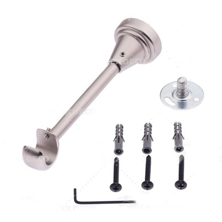 Кронштейн открытый стеновой d16 однорядный, цвет хром матовый