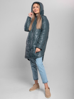 Полупальто женское "Миди" серый