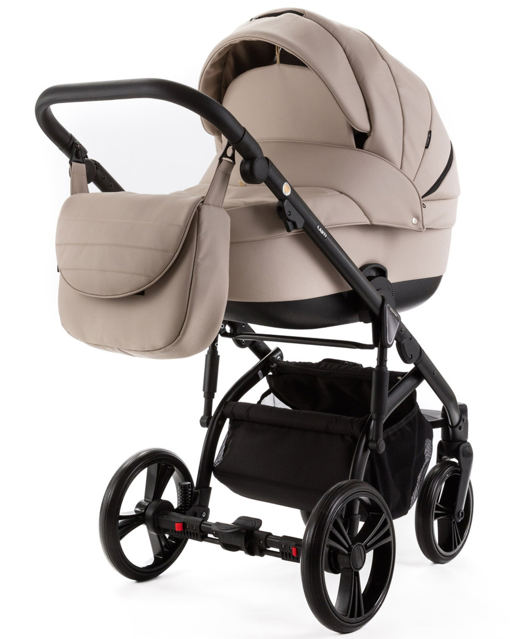 Детская коляска Adamex Lanti Deluxe 2 в 1 LN-SA7 (СВ.БЕЖ.КОЖА)