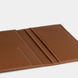 Кожаная обложка для паспорта и автодокументов, теленок цвета карамель