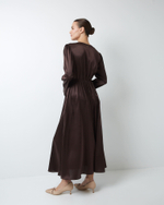 Платье из шелка Берберри шоколад