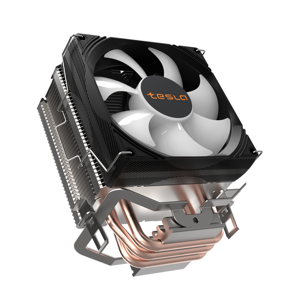 Кулер для CPU TESLA SHADOW 903, 1х92мм, 600-1800rpm, 4-pin, Al+Cu, серебристый-черный-белый/FRGB, 52CFM, 23дБ, 3-PIPE(прямой контакт), TDP 130Вт, INTEL 1700/1200/115x/775/1366, AMD AM5/AM4/AM3(+)/AM2(+)/FM2(+)/FM1/754/940/939 (TSL-903PWM-FRGB)