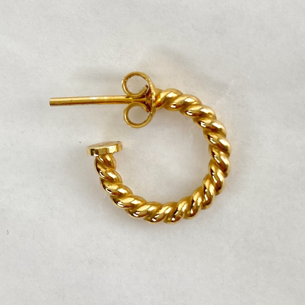 Серьги RETE RINGS позолота