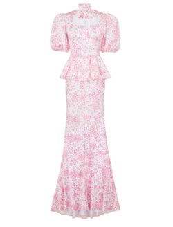 Топ из шёлка рукав фонарик Rose, молочный