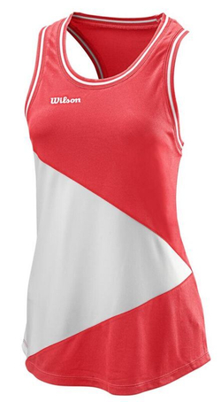 Женский топ теннисный Wilson Team II Tank W - огненный коралл