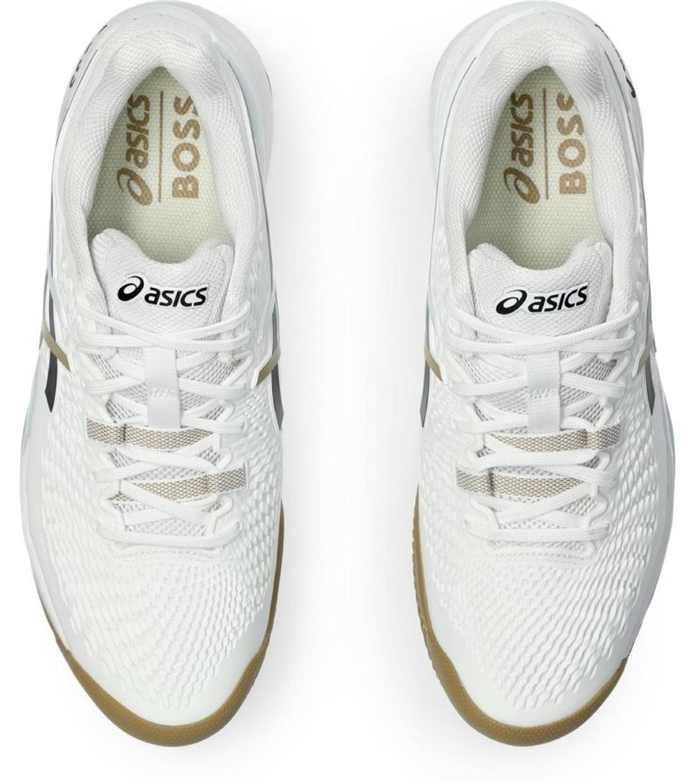 Мужские кроссовки теннисные Asics Gel-Resolution 9 Clay BOSS - white/black