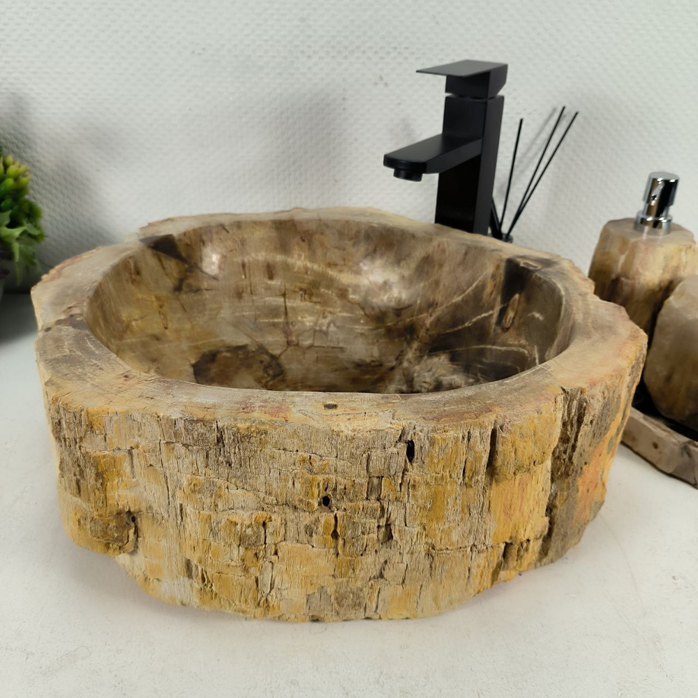 Раковина из окаменелого дерева OD-64493 45*42*15 0175