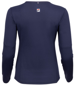 Женская теннисная футболка   Fila Corina Longsleeve - navy