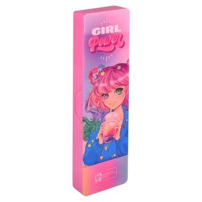 Пенал школьный 20х5,5х2,3 см "Розовая девочка" (Феникс+)