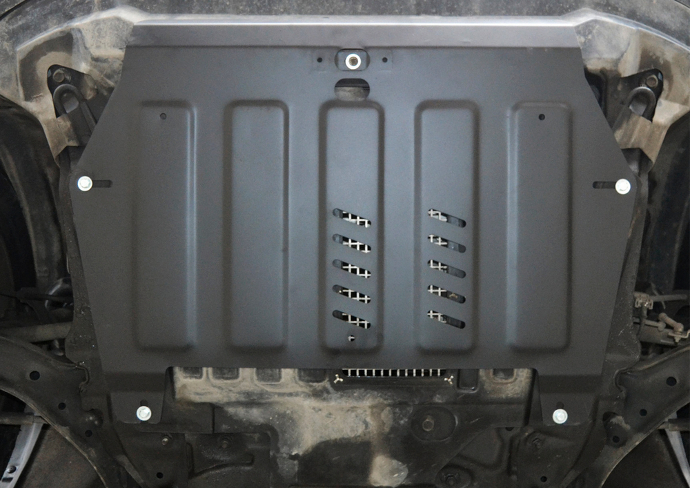 Защита картера и КПП АвтоБроня для Great Wall Hover H6 (V - 1.5T; 2.0D) 2013-2016/Haval H6 (V - 1.5T; 2.0D) 2014-2020, штампованная, сталь 1.8 мм, с крепежом, 111.09415.1