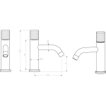 Смеситель для раковины Boheme Stick 121-GM.2 Gun Metal TOUCH