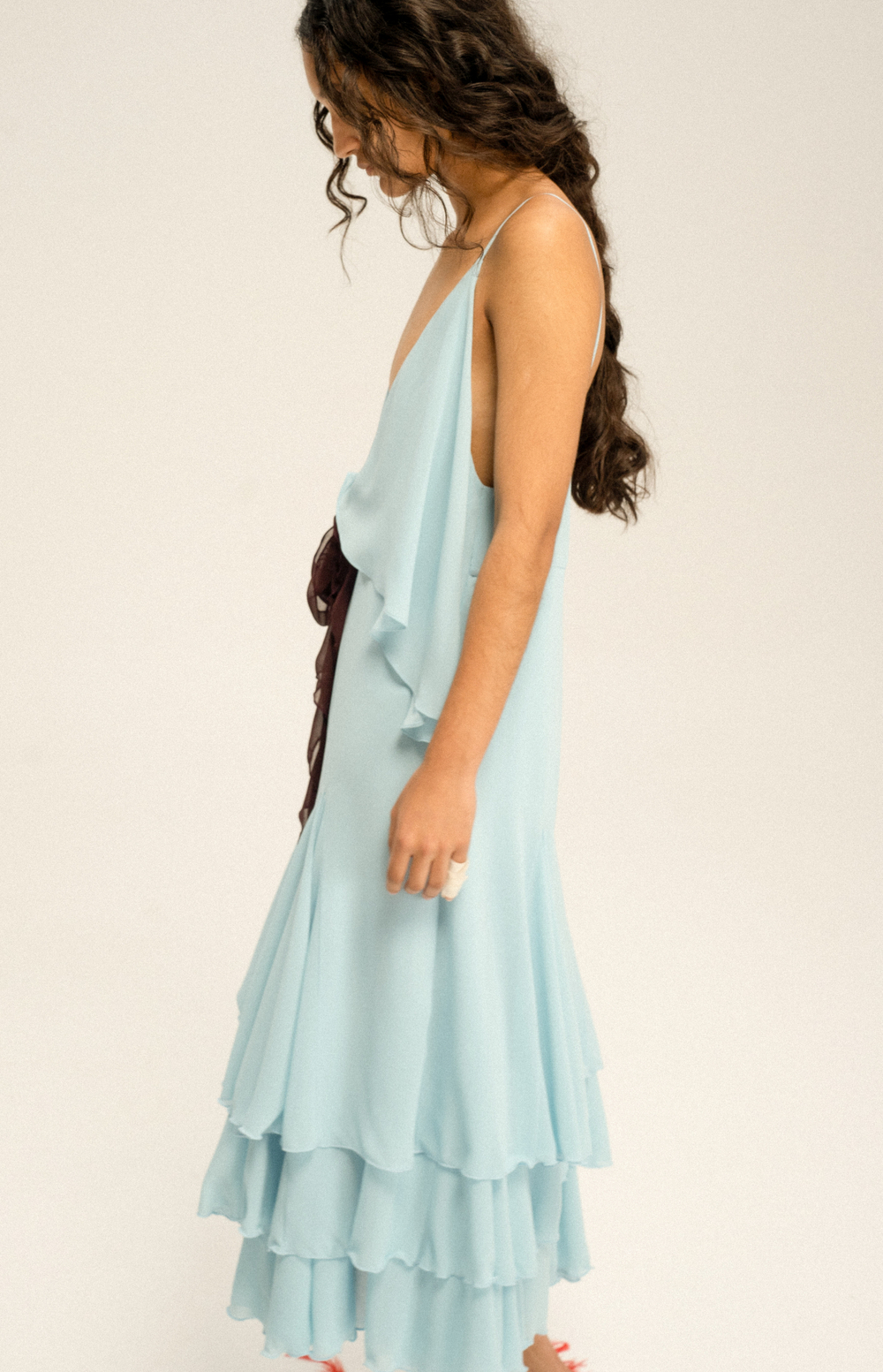 Платье с акцентным бантом