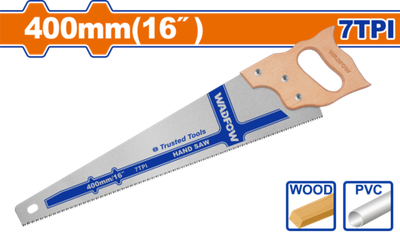 Ножовка по дереву 400 мм 7TPI (6/24) WADFOW WHW2116