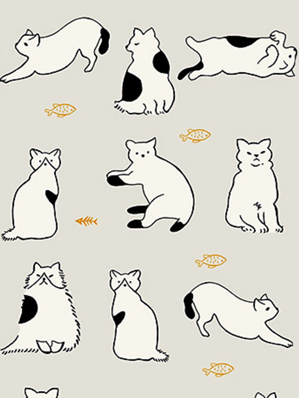 Постельное белье Сказка "Котики на сером" 2-спальный Наволочка 70х70 см 2 шт Простынь на резинке 160х200 см Пододеяльник 175х215 см, перкаль