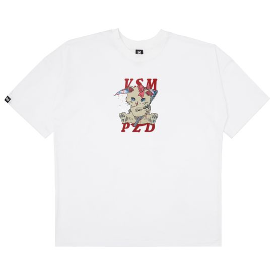 Футболка HOOK Киса оверсайз Белый