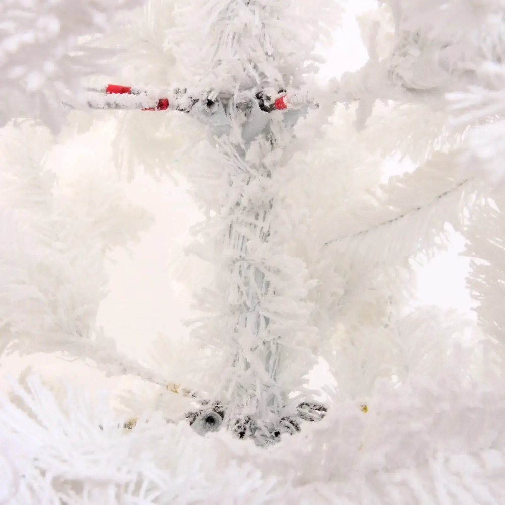Ёлка «Звон вьюги» 150 см, ПВХ (482 веток), белый иней, Белый