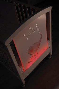 Детская кровать Erbesi Elly LED белый