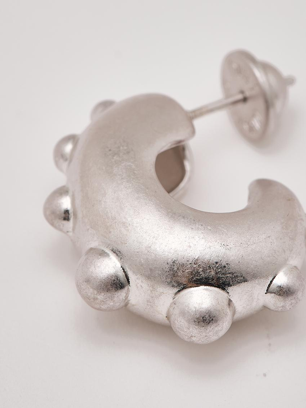 Massimo Dutti Серьги с деталями в форме пузырьков, серебряный