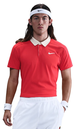 Мужское теннисное поло Nike Court RG Dri-FIT Advantage Slam Tennis - малиновый/белый