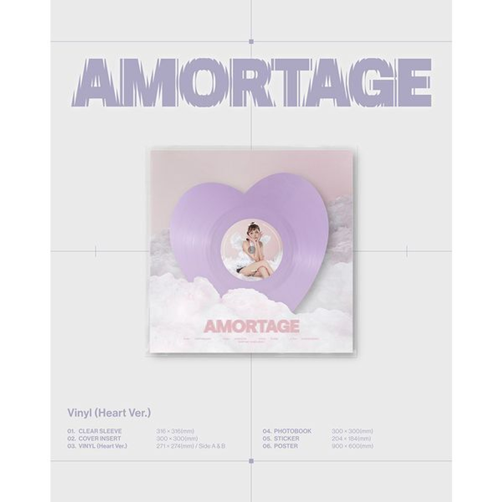 Винил JISOO - AMORTAGE (Vinyl Ver.) (Heart Ver.)