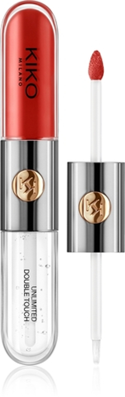 KIKO Milano Unlimited Double Touch - стойкая жидкая помада оттенок 107 Cherry Red, 6 ml