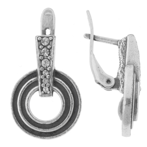 "Фёрт" серьги в серебряном покрытии из коллекции "Jetta" от Jenavi  с английским замком