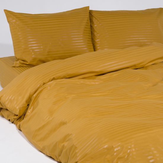 Простыня на резинке Sunflo, 90x200х30, страйп полисатин HOMY