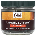 Gaia Herbs, Turmeric Supreme, повышенная сила действия, 180 веганских жидких фитокапсул