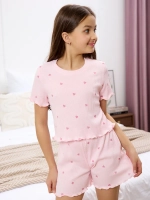 Домашняя пижама с шортами лапша