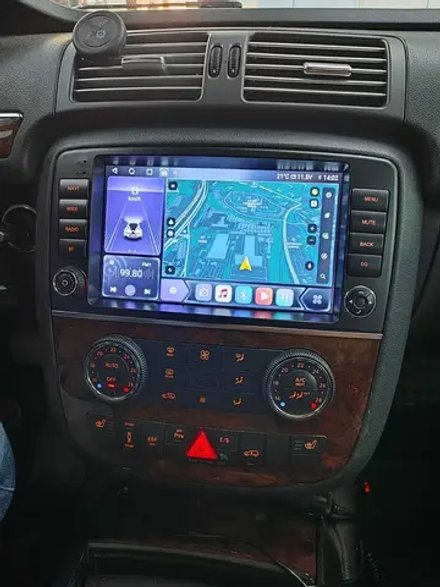 Магнитола для Mercedes-Benz R (W251) 2005-2015 (рамка с крутилками) - Kuberg QLed, Android 13, TS20, CarPlay, SIM-слот
