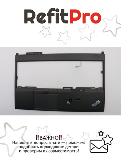 Верхняя панель клавиатуры (топкейс) для ноутбука Lenovo ThinkPad W541 черная, с тачпадом, кнопкой включения, датчиком калибровки матрицы (00JT903), оригинал