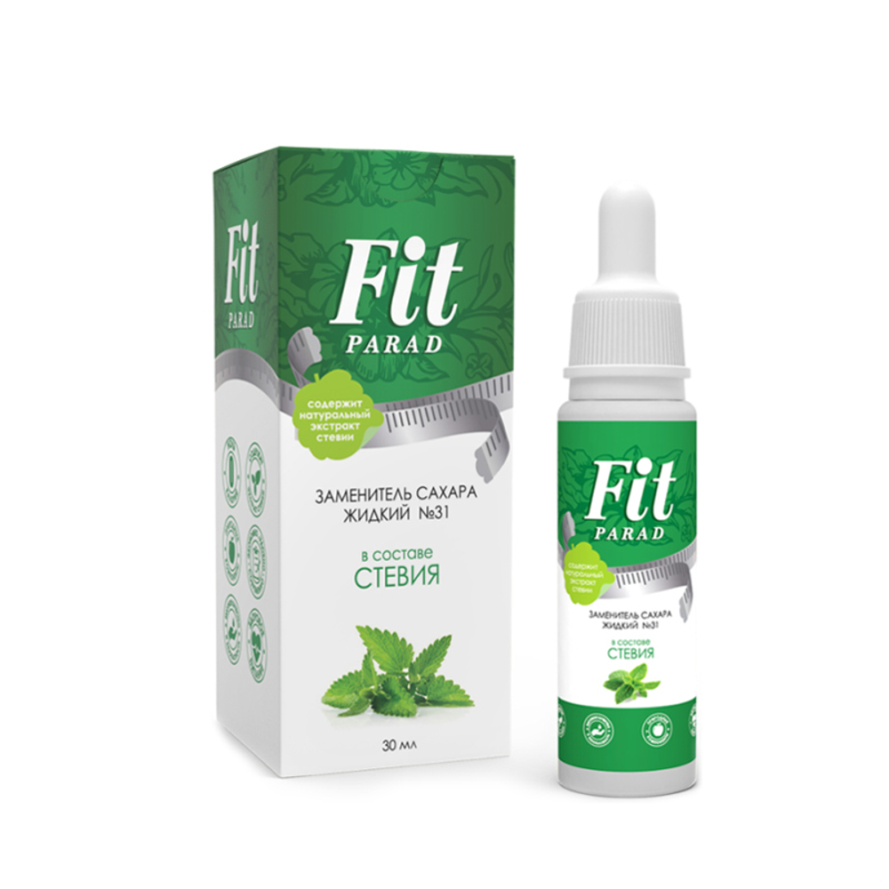 Заменитель сахара жидкий №31 со стевией 30 мл (Fit Parad)