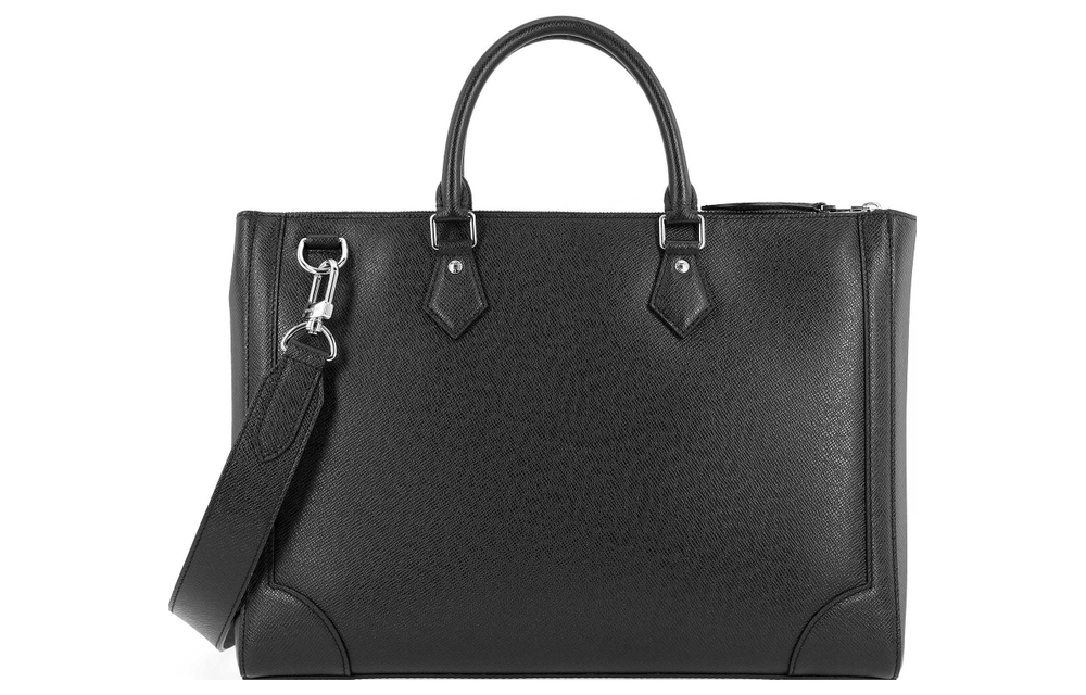 LOUIS VUITTON Cow Leather Briefcase Men"s