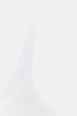 ZARA МАЙКА В РУБЧИК, БЕЛЫЙ