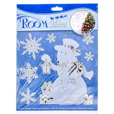 Наклейка новогодняя 18*24 см, микс, пакет