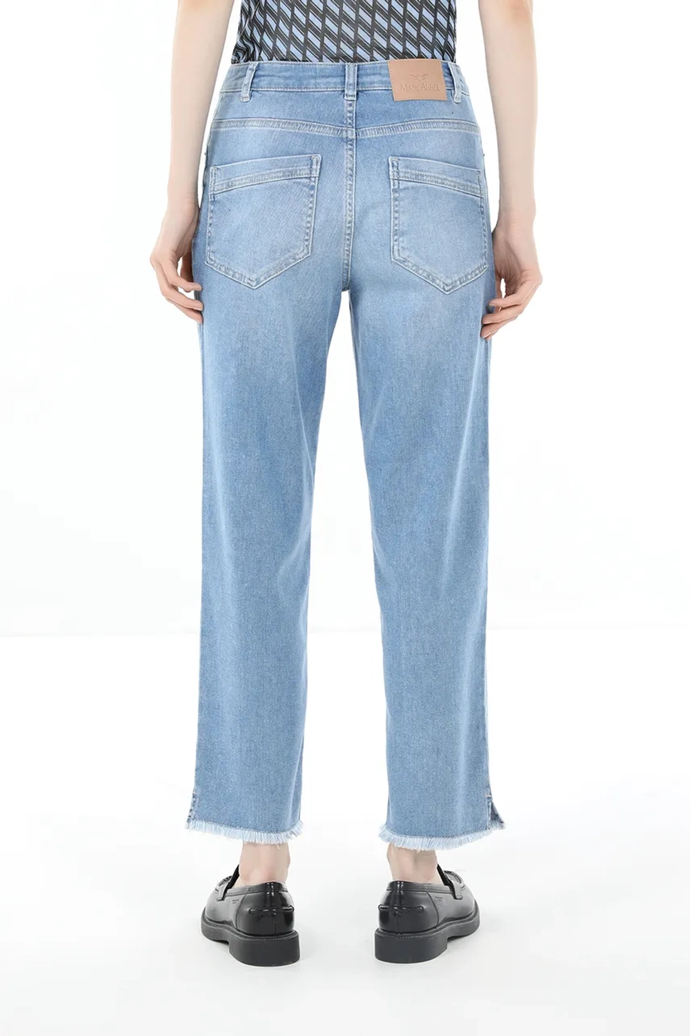 Джинсы MARC AUREL 1637 голубой mom-fit