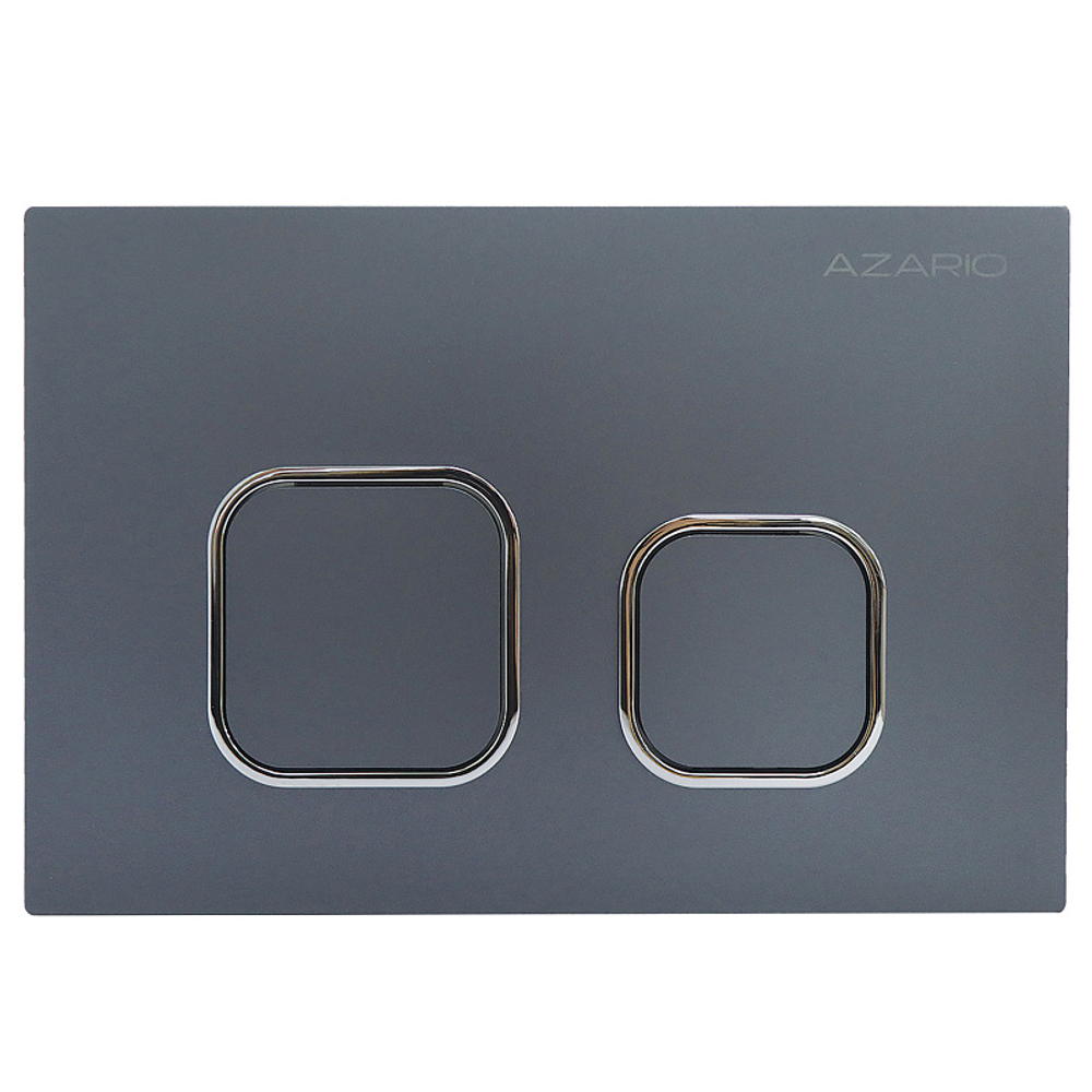Кнопка смыва AZARIO NEW-TS механическая, двойной смыв, квадратные кнопки, ABS пластик, сатин (AZ-ABS-002-GG)